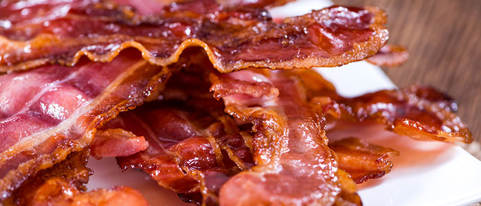 Bacon and other sides available at Sunday Brunch at Spats